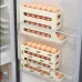 Automatic Scrolling Egg Rack Holder High Capacity Storage Box with Individual Egg Recess for Fresh Keeping and Organization in Kitchen Fridge Freezer