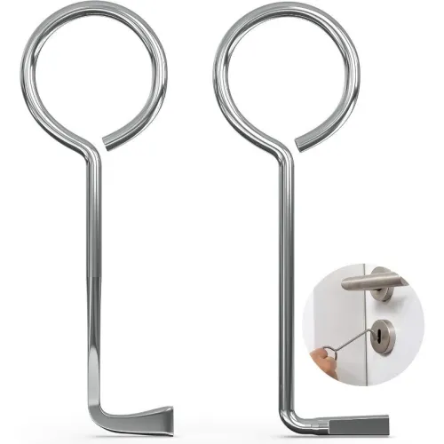 Universal Polished Metal Door Lock Picks Set 2pcs Touch Remote Control High-Quality Locksmith Tools Lock Picking Set