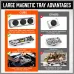 5-Piece Magnetic Pickup Tools Set Telescoping Rust-Proof 15LB 10LB 3LB 1.5LB Magnet Sticks Tray for Mechanics Automotive DIY Gifts