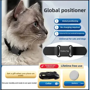 Global Pet Anti-Loss Tracker FindMyTag Smart Locator Cats Dogs Real-time Tracking No Distance Limit Waterproof for iOS Android