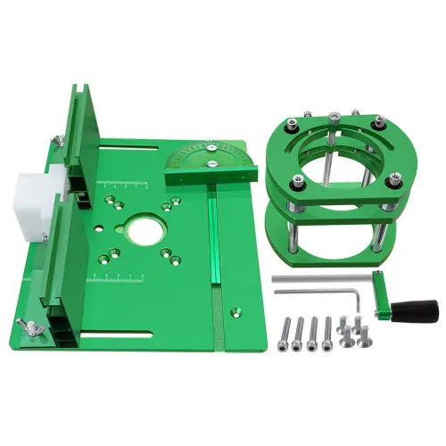 Aluminum Alloy Router Lift Kit Router Table Inset Plate 240x200mm Manual Lifting for 65mm Motors Woodworking Tool High Lift Travel CNC Process