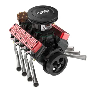 TOYAN FS-V800WGPC 1/10 Mini V8 Engine Model Run on Gas 28CC Four-Stroke V-shaped Eight-Cylinder Water Cooling Gasoline DIY Assembly Kit / Finished Science Education Discovery Toys Children Gifts