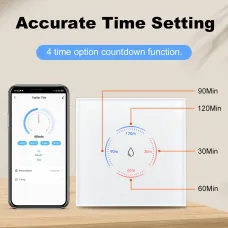 40A Tuya WiFi Smart Boiler Switch Touch Timer Control Alexa Google Assistant SmartThings Compatible Countdown Function
