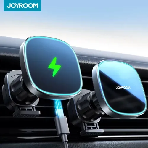 Joyroom Car Mount Charger 15W Wireless Car Charger Hands Free Air Vent Magnetic Phone Holder for ios 16 15
