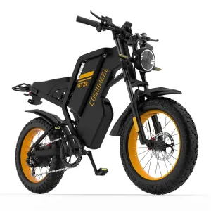 USA DIRECT COSWHEEL GT20 MAX Electric Bike 60V 40AH 1500W(Peak 2000W) Motor Recommended Top Speed 25KM/H 20 Inch Tires 233KM Max Mileage 120KG Max Load Electric Bicycle
