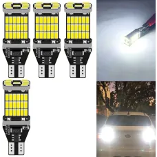 4-Pack Super Bright  T15 4014 45-SMD LED Car Reverse Lights Constant Current Decoding  Turning Tail Fog Lamps Automatic Bulb White