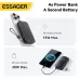 ESSAGER ES-CD58 3-in-1 Travel Power Bank Charger 65W 5000mAh External Battery Power Supply Come with Type-C Cable Support QC PD3.0 FCP APC AFC SCP PPS PE2.0 PE1 Fast Charging for iPhone 17 17Pro Max 16 15 14
