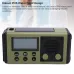 Hanrongda HRD907 Emergency Radio Solar Hand Crank Powered 10000mAh Power Bank AM FM SW Weather Bands Flashlight SOS Alarm IPX6 Waterproof Survival Gear for Outdoor Emergency Preparedness