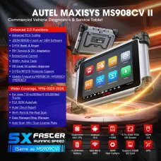 Autel Maxisys MS908CV II Diagnostic Tool Advanced ECU Coding J2534 ECU Programming Commercial Vehicle Diagnostics 3000+ Active Tests QCOM CPU Android 10 WiFi