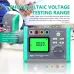 DY4100A DY4100B High Accuracy Digital Grounding Resistance Tester Multi Gear Voltage Meter Soil Resistivity Measurement AC DC Photovoltaic Voltage Tester Wide Testing Range Large Backlit Display Screen