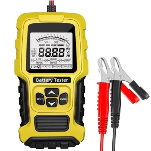 FOXSUR Intelligent Car Motorcycle Battery Tester 12V/24V Digital Display Quick Accurate Battery Test Device with Multiple Protections Ideal for Automotive Professionals and Enthusiasts