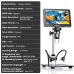 MUSTOOL DM9 Pro HDMI-compatible Digital Microscope w/eflect cover 7'' IPS Screen Microscopes 1200X Entire Coin View 16MP Professional Soldering Microscopio