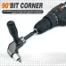 90 Degree Turning Universal Screwdriver Batch Head Corner Adapter with Quick Release Hexagonal Interface Ideal for Hard-to-Reach Areas Optional 10-Piece Accessory Set