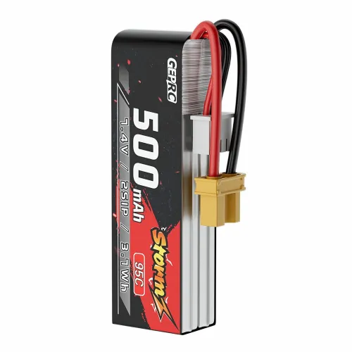 GEPRC Storm 7.4V 500mAh 95C 2S LiPo Battery for Freestyle Racing Quadcopter Helicopter Drone