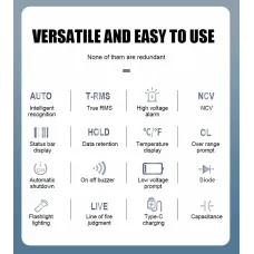 Victor 925 Digital Multimeter Full Screen 10000 Counts LCD Display NCV Diode 500mAh Lithlum Battery Frequence New Smart Tester