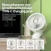 Mini Clip Fan Cordless Electric Ceiling Fan with LED Light Electric Fan USB Rechargeable Student Portable Desktop Camping Small Fan Air Circulator Clip-on for Home Camping Desktop