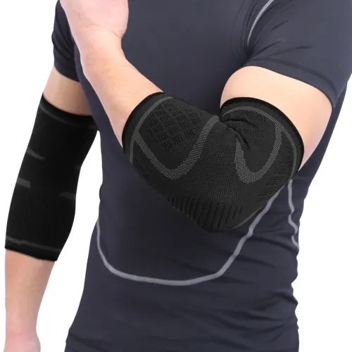 AOLIKE1PCElbow Support Elastic Gym Sport Elbow Protective Pad Absorb Sweat Sports Basketball Arm Sleeve Elbow Brace