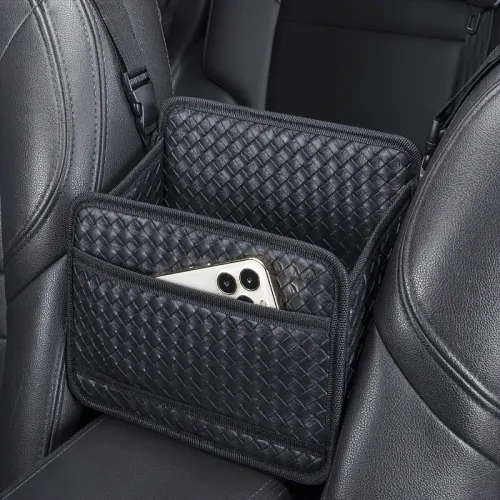 Car Seat Middle Storage Bag For Bags Storage Net Pocket Hanging Bag Center Console Armrest Box Storage Box
