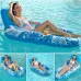 WaveRite 1pc Inflatable Floating Pool Lounge Chair Water Floaties for Swimming Pool Lake Lounge Float Swimming Beach Lounger Floating Seat With Backrest