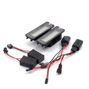 2PCS 12V LED License Plate Lights White Light 1K8943021 3D0943021A 3C5943021 1J6943021B for Volkswagen Golf 4/5