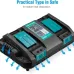 18V 3A Quick Charger for Makita Batteries Compatible with BL1415 BL1830 BL1850 100-260V US/EU Plug Lightweight and Portable