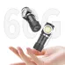 P8 LE600LM Mini Flashlight Built-in Battery Type-Charging Portable Strong Light Multi-Function With Magnet Pen Clamp Head Light