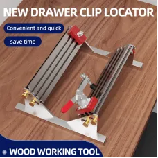 ENJOYWOOD Adjustable Spline Jig for Table Saw & Router Table Silver Aluminum Alloy Material 1/2in-16in Project Size Compatibility with 4 Molded Flip Stops for Precise Joinery and Smooth Operation