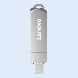 Lenovo SS360 Type-C & USB3.2 Flash Drive 256GB/128GB/64GB/32GB 150MB/s High Speed Metal Memory U Disk Pendrive Plug and Play