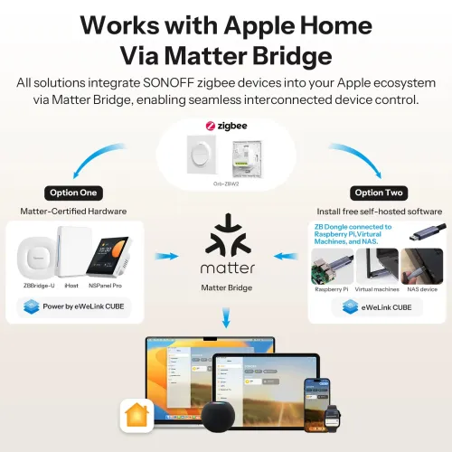 SONOFF Orb-ZBW2 Zigbe 2-Gang Smart Wall Switch MINI-ZB2GS-E 2-Channel 16A Total Load Zigbe Router Signal Booster Detach Relay