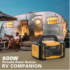 [USA Direct]PYS-PEI 300W/600W/1000W 299.5Wh/655Wh/1024Wh Outdoors Portable Power Station with Flashlight Digital Display Backup Lithium Battery Power Supply with AC/DC/USB/PD Type-C Outlet Generator for RV Camping Traveling Emergency