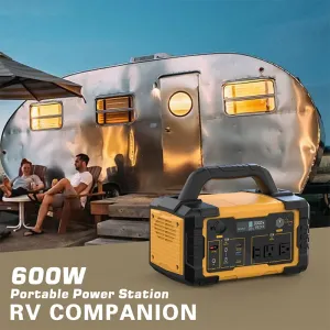 [USA Direct]PYS-PEI 300W/600W/1000W 299.5Wh/655Wh/1024Wh Outdoors Portable Power Station with Flashlight Digital Display Backup Lithium Battery Power Supply with AC/DC/USB/PD Type-C Outlet Generator for RV Camping Traveling Emergency