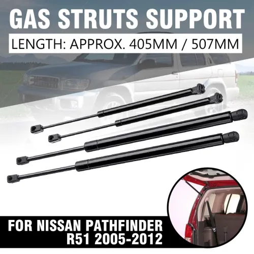 4Pcs Car Rear Window Tailgate Gas Strut Support Tail Lift Bar for Nissan Pathfinder R51 2005-2012