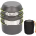 Lightweight Aluminum Alloy Camping Pot Hiking Picnic Tourist Tableware Set Outdoor Stove Pot Pan Plastic Bowl Outdoor Cookware