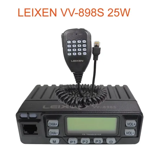 VV-898S Dual Band Mobile Transceiver 144/430MHz 25W Output Power IP55 Water Resistant 199 Channel Two Way Radio Portable Communication Device Outdoor