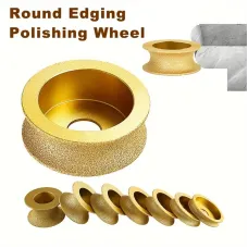 1pc Dry Vacuum Brazed Diamond Round Polishing Wheel 20mm Bore Dia Ceramic Edging Wheel For Tile Quartz Marble Granite Stone