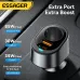 ESSAGER F755 120W 3-Port USB PD Car Charger Adapter USB-A+Type-C+85W Expansion Port Support QC3.0 PD3.0 AFC FCP PPS Fast Charging for iPhone 15 14 13 for Huawei Pura70 Ultra for Samsung Galaxy Z Fold6