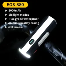 700Lm Anti-glared Bike Lights Aluminum Alloy 4000mAh Battery IPX6 Waterproof USB-Rechargeable Cycling Bicycle Front Light for Night Riding