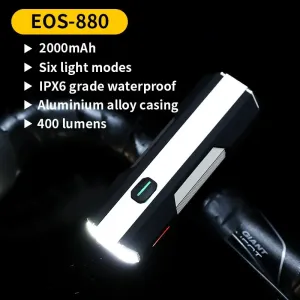 700Lm Anti-glared Bike Lights Aluminum Alloy 4000mAh Battery IPX6 Waterproof USB-Rechargeable Cycling Bicycle Front Light for Night Riding