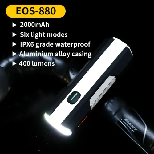 700Lm Anti-glared Bike Lights Aluminum Alloy 4000mAh Battery IPX6 Waterproof USB-Rechargeable Cycling Bicycle Front Light for Night Riding