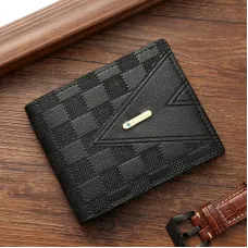 Men's Soft PU Leather Wallet Multi-Card Credit Card Purse Folding Purse Short Large Capacity Business Wallet