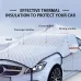 Car Window Snow Cover Large Windshield Cover with Universal Hood Cover Anti-Snow Frost Sunshade Waterproof for Sedan SUV Hatchback