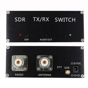 Transceiver Switch SDR Aluminum Alloy 100W Max TX Power 0.3dB Insertion Loss 38dB RX Isolation 12V 2A Compact Portable