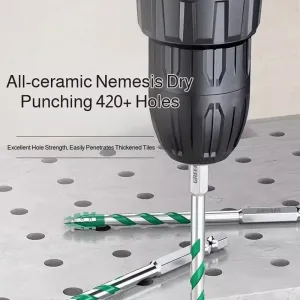 Heavy Duty Multi-Material Drill Bit Alloy Steel Serrated Electric Drill Head for Ceramic Metal Wood Concrete