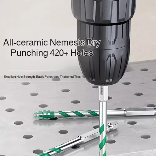 Heavy Duty Multi-Material Drill Bit Alloy Steel Serrated Electric Drill Head for Ceramic Metal Wood Concrete