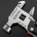 IPRee Portable Multifunctional Wrench Hammer Outdoor Camping Emergency Tools Combination Stainless Steel Folding Nail Hammer