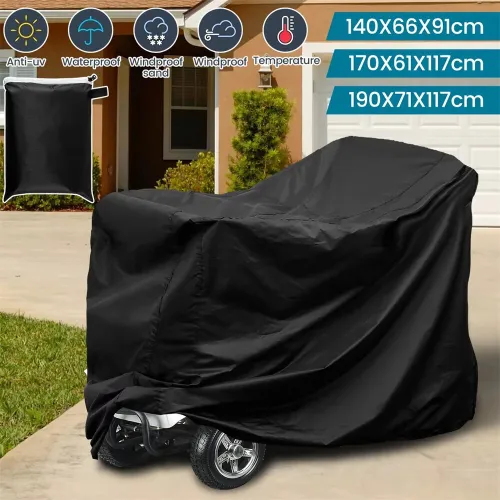 Mobility Scooter Dust Cover Waterproof 210D Oxford Anti-UV Windproof Dustproof Electric Wheelchair Electric Motorcycles Protector