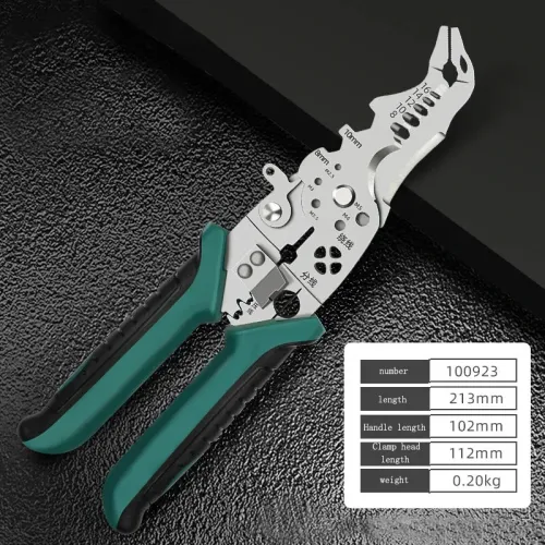 Multifunctional Electrical Stripping Cutting Crimping Tool Elbow and Eagle-Beak Wire Stripping Pliers 100922 187mm 100923 213mm High-Strength Anti-Slip Handles Precision Cutting