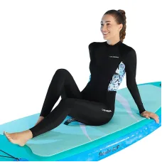 DIVE&SAIL Women's Full Body Wetsuit UTF50+ Sun Protection 98% UV Blocking Rate Cool Ice Fiber Breathable Quick Dry Thin Swimsuitfor Diving Surfing Snorkeling Swimming