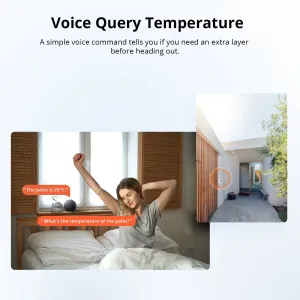 SONOFF SNZB-02WD IP65 Zigbe LCD Smart Temperature Humidity Sensor Waterproof Work with Alexa Google Home Need Sonoff Zigbe Hub