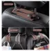 Multi-function Car Seat Back Double Hook Flip Fur Leather Mobile Phone Holder Metal Hook Premium Suede Rear Seat Hanging Dual Hook 20KG Large Load-Bearing Alloy Hook Hanger